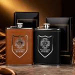 Smart Water Bottle – Premium Leather Wrapped Hip Flask(Any- Colour)