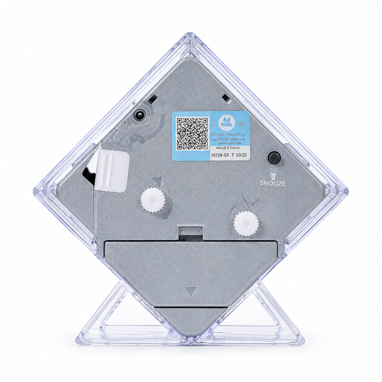 Foldable Travel Alarm Clock (BE Model) – Compact Portable Quartz Analog Clock with Night Light, Battery Included