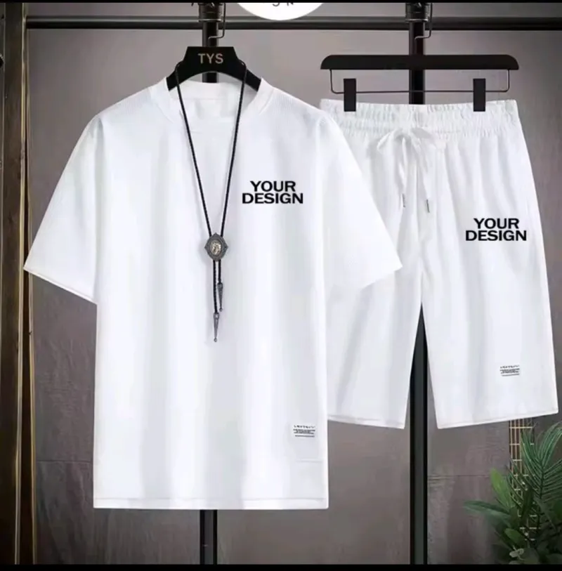 Men's 170 GSM Mesh Fabric Tee and Shorts Set in 6 Colours
