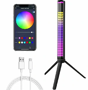 3D RGB APP Control Rechargeable Rhythm Light With Voice-Activated Pickup (D10)