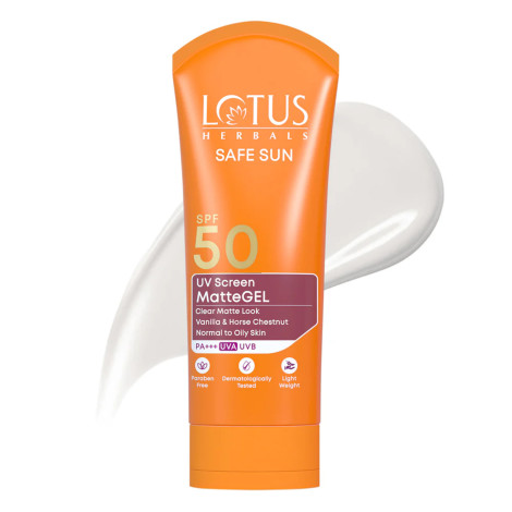 Lotus Herbals Safe Sun Uv Screen Matte Gel Spf 50 PA+++ 50g (India)
