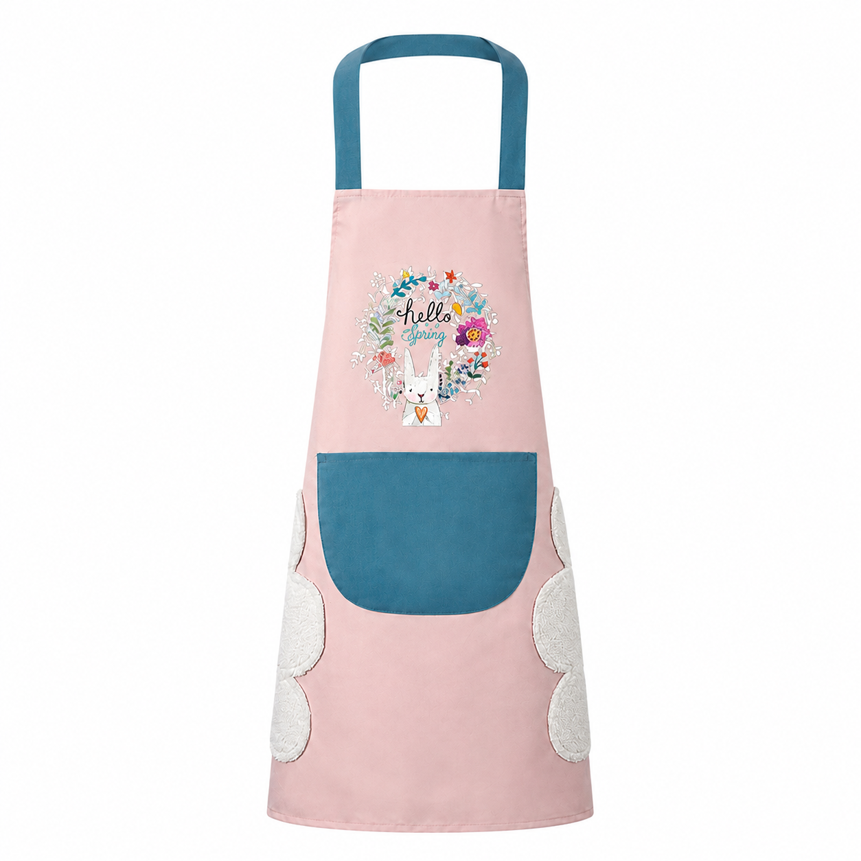 Waterproof & Oil-Resistant Kitchen Apron – Cooking Apron with Absorbent Hand Towels & Large Pocket for Cooking, Baking & Cleaning