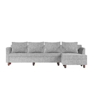 Regal Wooden 5 Seater Sofa-IMPERIAL IMPERIAL-SDC-355-3-1-20(5 SEATER L SHP)FABRIC-2123