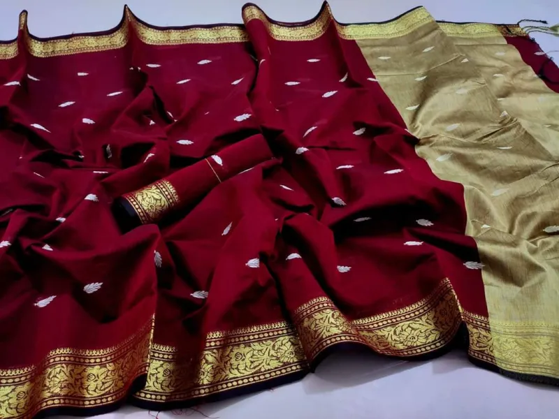 Tangail Buti Saree with Blouse Piece, 13 Haath, 5 Colours