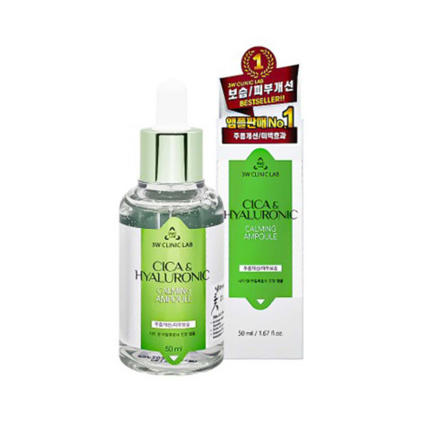3W Clinic Lab Cica & Hyaluronic Calming Ampoule 50ml (Korea)