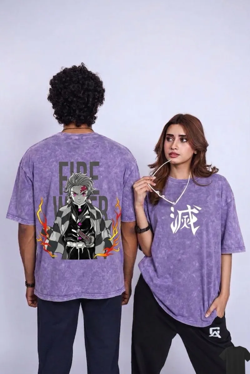 Men's Acid Wash Drop Shoulder T-Shirt, 240+ GSM, Crew Neck