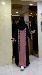 Embroidery Borka with Inner and Hijab, Body 36 to 46