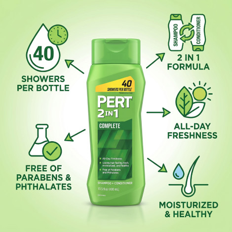 Pert Complete 2in1 Shampoo + Conditioner 400ml (Canada)