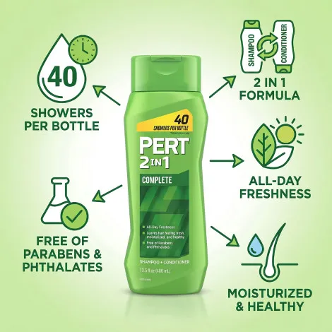 Pert Complete 2in1 Shampoo + Conditioner 400ml (Canada)