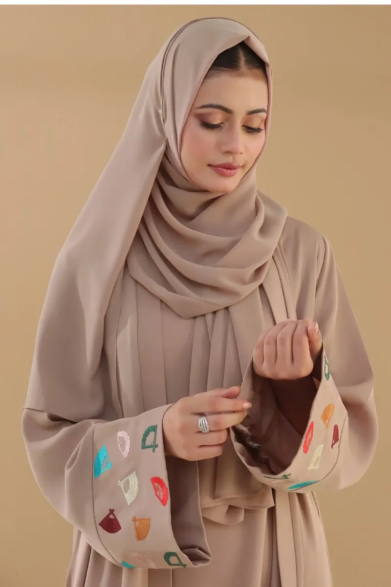 Koti and Inner Borka Set with 72/30 Hijab, 4 Colours