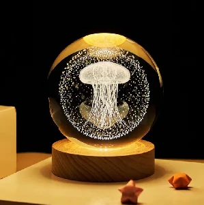 Color Changing LED 3D Crystal Ball – Jellyfish