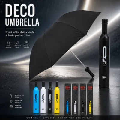Wine Bottle Shaped Folding Umbrella