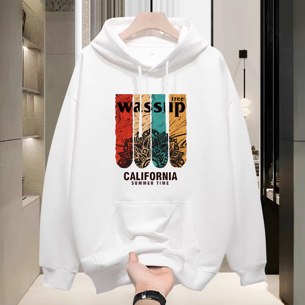 Men's Cotton Winter Hoodie with Full Sleeves, 320 GSM, 6 Colours