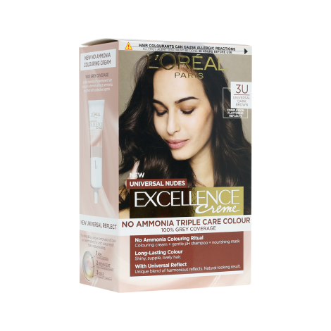 L'Oreal Excellence No Ammonia Triple Care Colour - 3U Universal Dark Brown (Belgium)