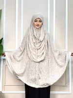 Women's Viscose Cotton Hijab with 30 Inch Niqab, 6 Colours