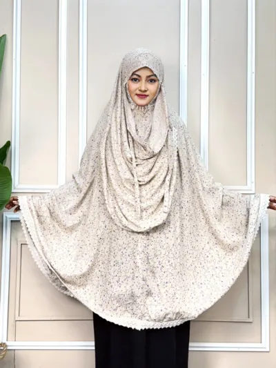 Women's Viscose Cotton Hijab with 30 Inch Niqab, 6 Colours