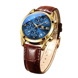 OLEVS 5610 New Luxury Fashion Glass Quartz Analog Men Watch-Water Resistant