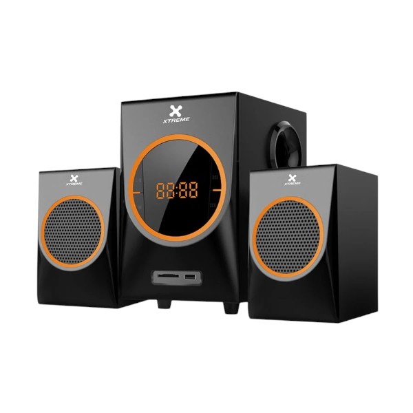 Xtreme Win 2:1 Bluetooth Black Multimedia Speaker With Remote