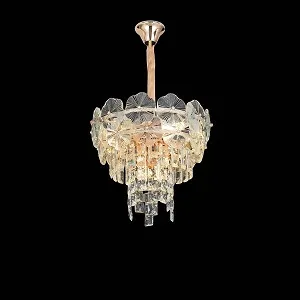 Qulik Modern Crystal Chandelier Decoration Pendant Hanging 3 layer 3 color LED Ceiling Light (QL-55172-500)