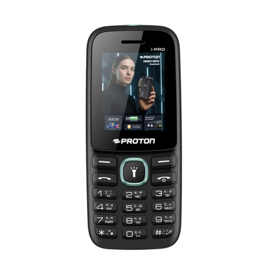Proton i-Pro Olive-Black Feature Phone (Dual Sim)