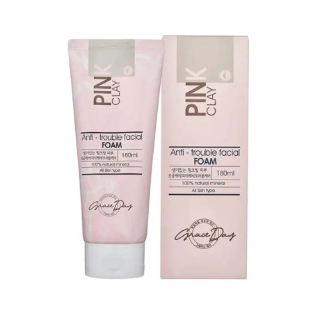 Grace Day Pink Clay Anti Trouble Facial Foam 180ml (Korea)