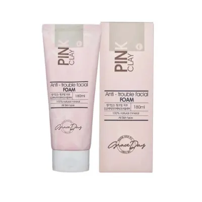 Grace Day Pink Clay Anti Trouble Facial Foam 180ml (Korea)