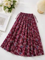 Women's Linen Skirt, Free Waist 28 to 44, 40 Inch Length