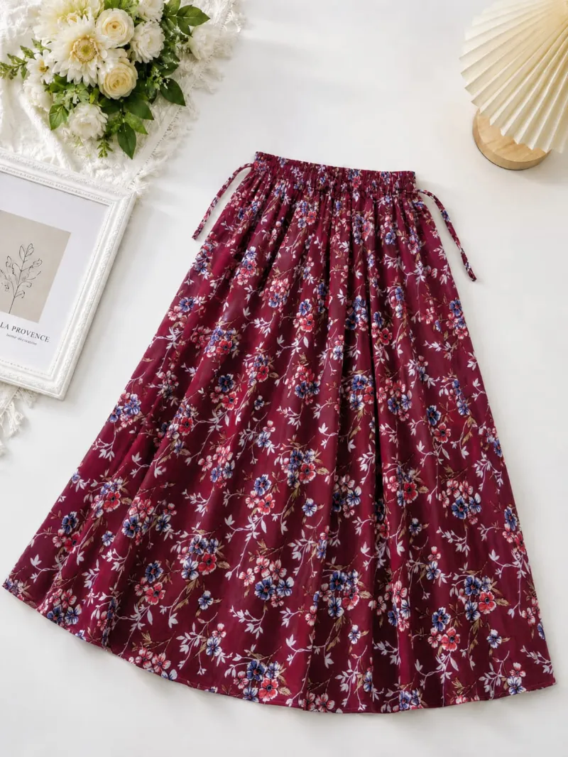 Women's Linen Skirt, Free Waist 28 to 44, 40 Inch Length
