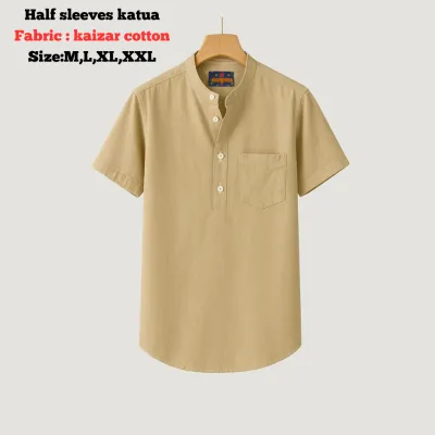 kaizar cotton  Half sleeves katua For Men's