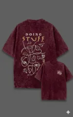 Men's Drop Shoulder Acid Wash Tee, Pure Cotton 250 GSM, 6 Colours