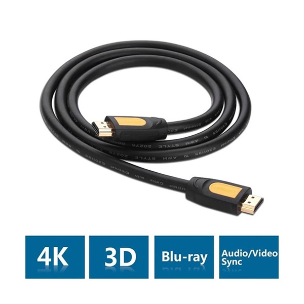 Ugreen 10128 HDMI Male to Male Black-Yellow 1.5 Meter Cable