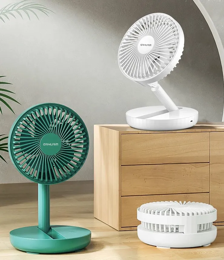 Rechargeable 5-inches Folding fan HCZ21 Green colour