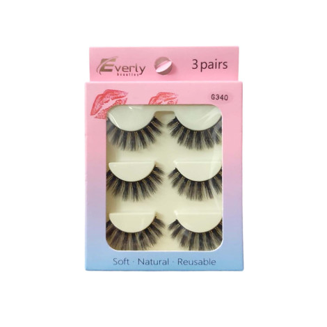 Everly Beauties 3Pair Series False Eyelash - G340 (China)