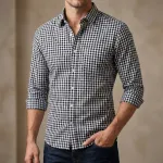 Mens long sleeve Grameen check shirt