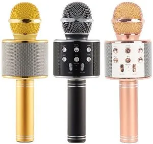 WS-858 Wireless Bluetooth Microphone Speaker Handheld Mic USB KTV