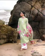 Women's Cotton Silk Three Piece, Silk Georgette Orna, 5 Colours