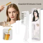 Hair Oil Applicator Comb with Oil Reservoir and Massage Teeth