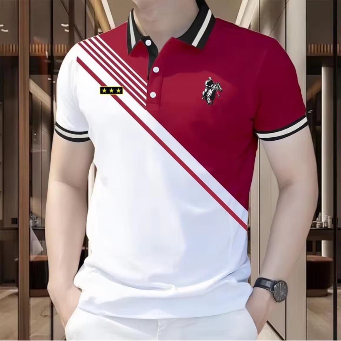 Men's Half Sleeve Pique Knit Polo Shirt, Sizes XL and XXL