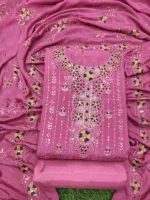 Unstitched Chinon Georgette Three Piece with Heavy Embroidery