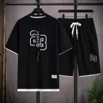Men's Mesh T-Shirt and Shorts Two-Piece Set, 160 GSM, Sizes M to XL