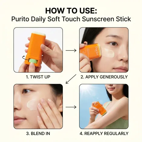 Purito Daily Soft Touch Sunscreen Stick SPF50+ PA+++ 20g (Korea)