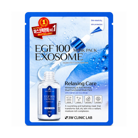 3W Clinic EGF100 Exosome Mask Pack 25ml (Korea)