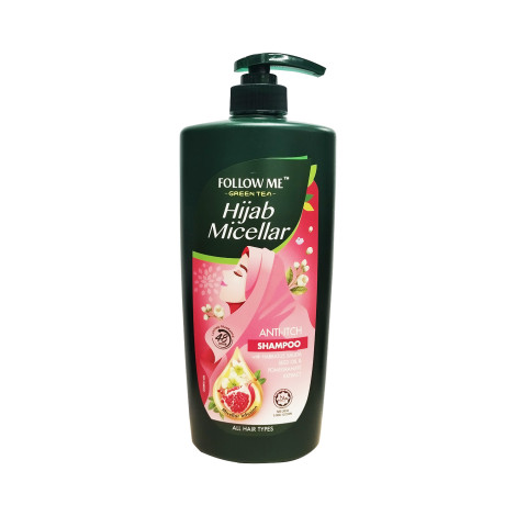 Follow Me Green Tea Hijab Micellar Anti Itch Shampoo 650ml (Malaysia)