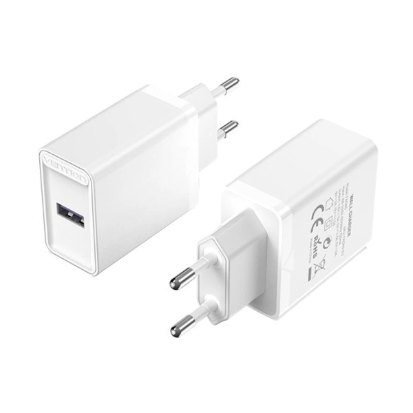 Vention FACW0-EU 1-Port USB 22.5W White Charger