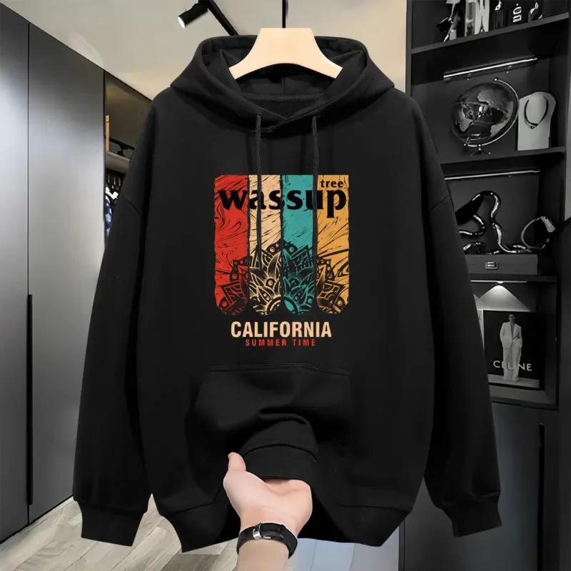Men's Cotton Winter Hoodie with Full Sleeves, 320 GSM, 6 Colours