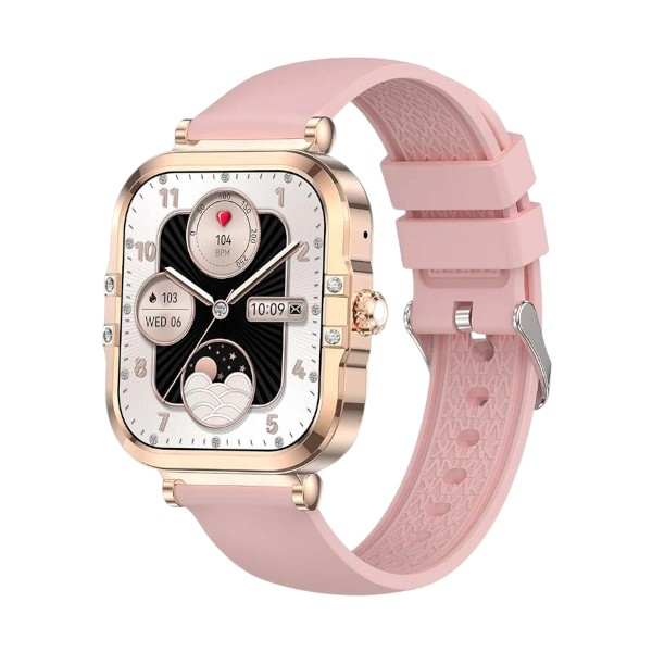 Blisbond Pearl Gold AMOLED Bluetooth Calling Smart Watch