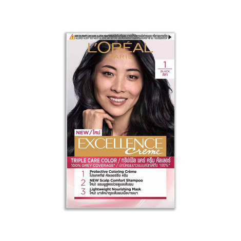 L'Oreal Excellence Creme Hair Colour- 1 Black (China)