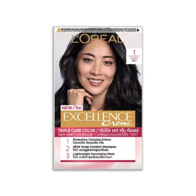 L'Oreal Excellence Creme Hair Colour- 1 Black (China)