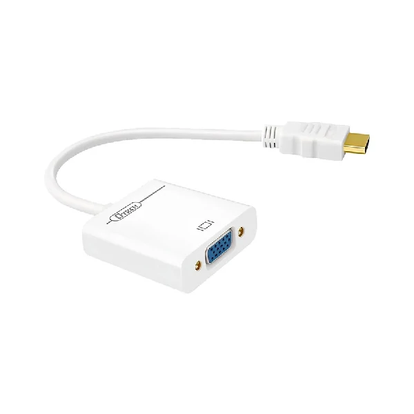 Dtech HDMI Male to VGA Female White Converter with Audio