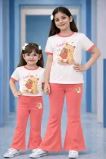 Kids' Half Sleeve Cotton Tee and Pant Set, Six Sizes, 6 Colours